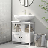 easycomfort easycomfort mobile sottolavabo con ripiano e armadietto intaglio e u e 2 ante 60x30x60 cm bianco