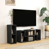 easycomfort easycomfort mobile tv 75 max modulabile con 2 ripiani a l e mensola rettangolare in legno 134 180x30 5x44 cm nero
