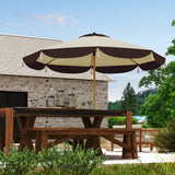 easycomfort easycomfort ombrellone da giardino 2 6 m con copertura uv50 presa daria e 8 stecche beige
