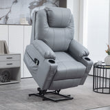 easycomfort easycomfort poltrona alzapersona reclinabile fino a 135 con 8 punti massaggio telecomando e poggiapiedi 88x99x106 cm grigio