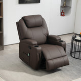 easycomfort easycomfort poltrona massaggiante reclinabile con 8 punti massaggio e 5 modalita 84x92x109cm marrone scuro