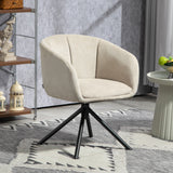 easycomfort easycomfort poltrona moderna girevole con seduta imbottita in tessuto boucle per salotto e ufficio grigio chiaro