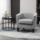 easycomfort easycomfort poltrona moderna imbottita con seduta profonda poltroncina da camera e soggiorno 75x72x74cm grigio