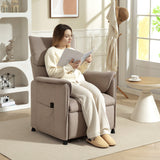 easycomfort easycomfort poltrona reclinabile elettrica con telecomando e poggiapiedi in tessuto effetto velluto 80x83x104 cm marrone