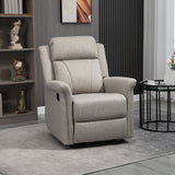 easycomfort easycomfort poltrona reclinabile manualmente 135 con poggiapiedi poggiatesta e braccioli imbottiti 78x96x102 cm grigio