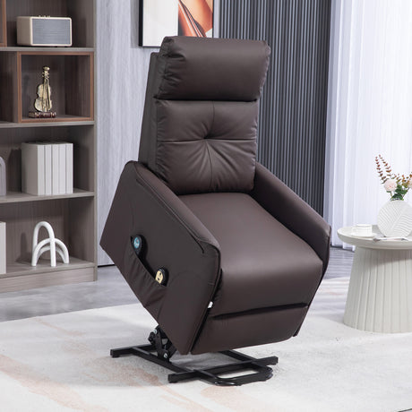 easycomfort easycomfort poltrona relax alzapersona e reclinabile con 8 punti massaggio e riscaldamento 2 telecomandi marrone