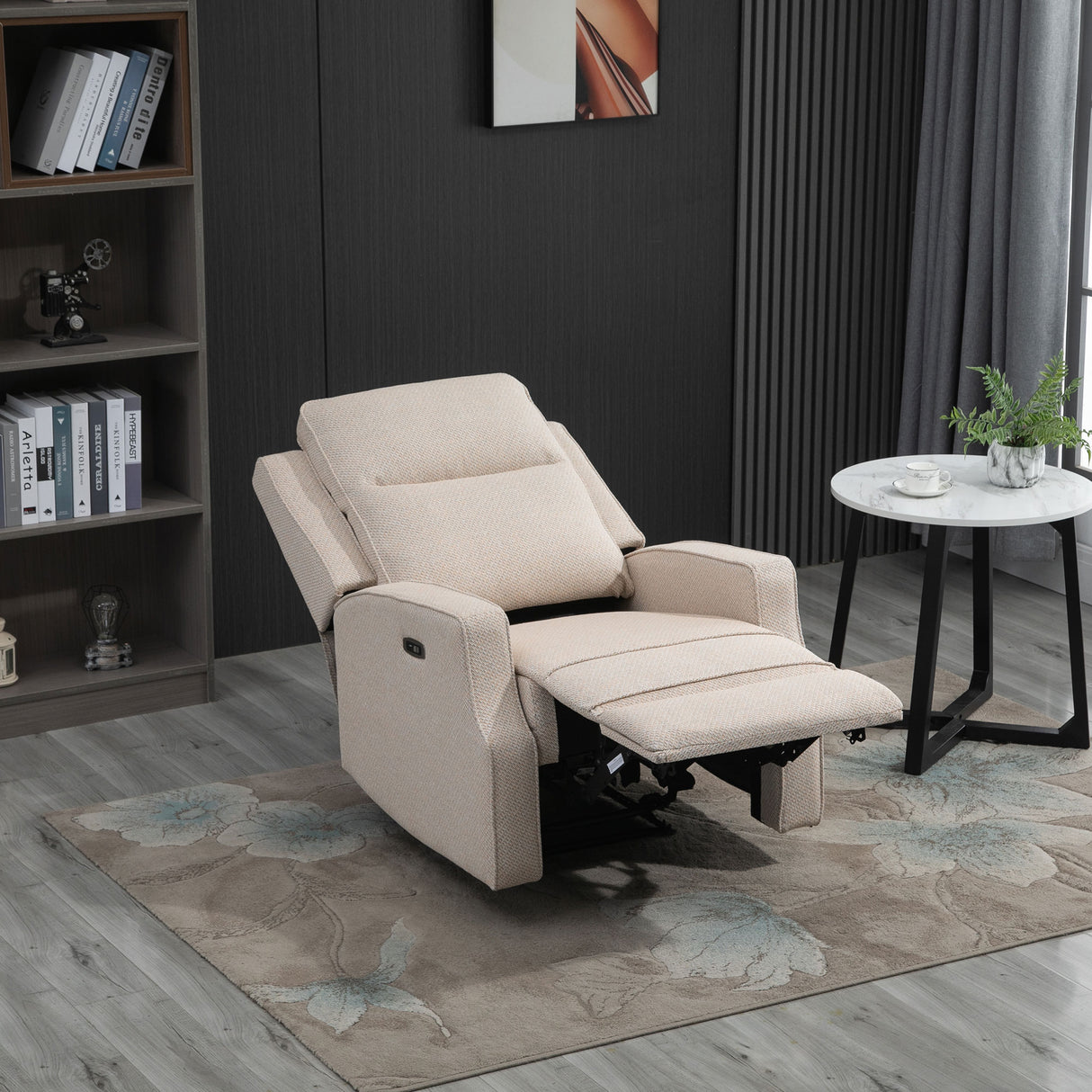 easycomfort easycomfort poltrona relax elettrica poltrona reclinabile 150 moderna con usb per soggiorno camera da letto beige 84x92x104cm