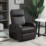 easycomfort easycomfort poltrona relax massaggiante con telecomando e 8 programmi reclinazione e poggiapiedi 68x88x98cm marrone