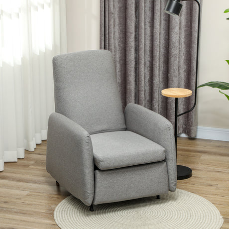 easycomfort easycomfort poltrona relax reclinabile con poggiapiedi estraibile copertura di ricambio e seduta con molle grigio