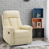 easycomfort easycomfort poltrona relax reclinabile imbottita ergonomica con poggiapiedi pelle pu 80 x 97 x 107cm crema ean 8055776912981