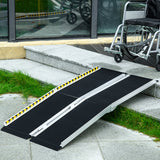 easycomfort easycomfort rampa per sedia a rotelle pieghevole e antiscivolo in alluminio 152x73cm capacita 272kg