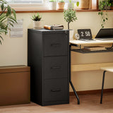easycomfort easycomfort schedario portadocumenti minimal a 3 cassetti con barra regolabile in acciaio 36 5x46 2x99 cm nero