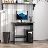 easycomfort easycomfort scrivania pc moderna in legno con ripiano per cpu e spazio per tastiera estraibile 80x45x75 cm nero