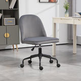 easycomfort easycomfort sedia da ufficio con altezza regolabile e funzione dondolo rivestimento in tessuto vellutato grigio