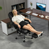easycomfort easycomfort sedia da ufficio massaggiante e riscaldata con schienale reclinabile e poggiapiedi in pelle pu nero
