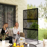 easycomfort easycomfort separe divisorio da esterno decorativo e traliccio per rampicanti 122x45x198 cm nero