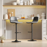 easycomfort easycomfort set 2 sgabelli da bar con schienale e poggiapiedi altezza regolabile pelle pu e imbottitura nero