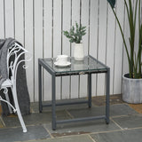easycomfort easycomfort tavolino da caffe da giardino piano in vetro temperato in rattan alluminio 50 x 495 x 50 cm ean 8054111846066