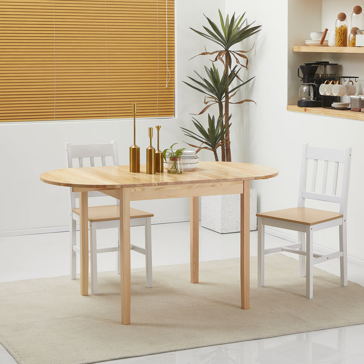 easycomfort easycomfort tavolo allungabile a ribalta per 4 6 persone in legno di pino 140x70x75 cm color legno