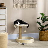 easycomfort easycomfort tiragraffi per gatti con lettini corda in juta e peluche 41x41x44 cm grigio e beige