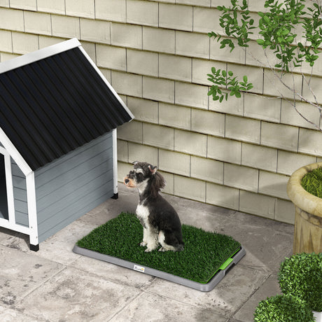 easycomfort easycomfort toilette per cani con prato finto erba di ricambio e vassoio inferiore 67x41cm