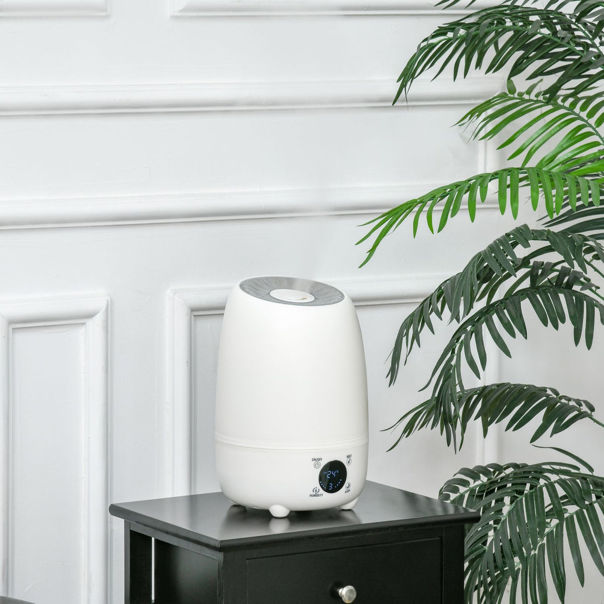 easycomfort umidificatore ultrasuoni da 4.8l per ambienti fino a 40 3 modalita di vaporizzazione 8 12 ore di durata display a led bianco