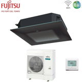 fujitsu condizionatore a cassetta fujitsu kr eco circular flow black 45000 btu auxg45krlb monofase r 32 wi fi optional con griglia e filocomando
