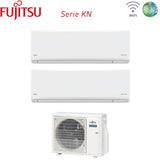 fujitsu condizionatore fujitsu dual split inverter kn airstage 712 con aoeg14kbca2 r 32 wi fi integrato