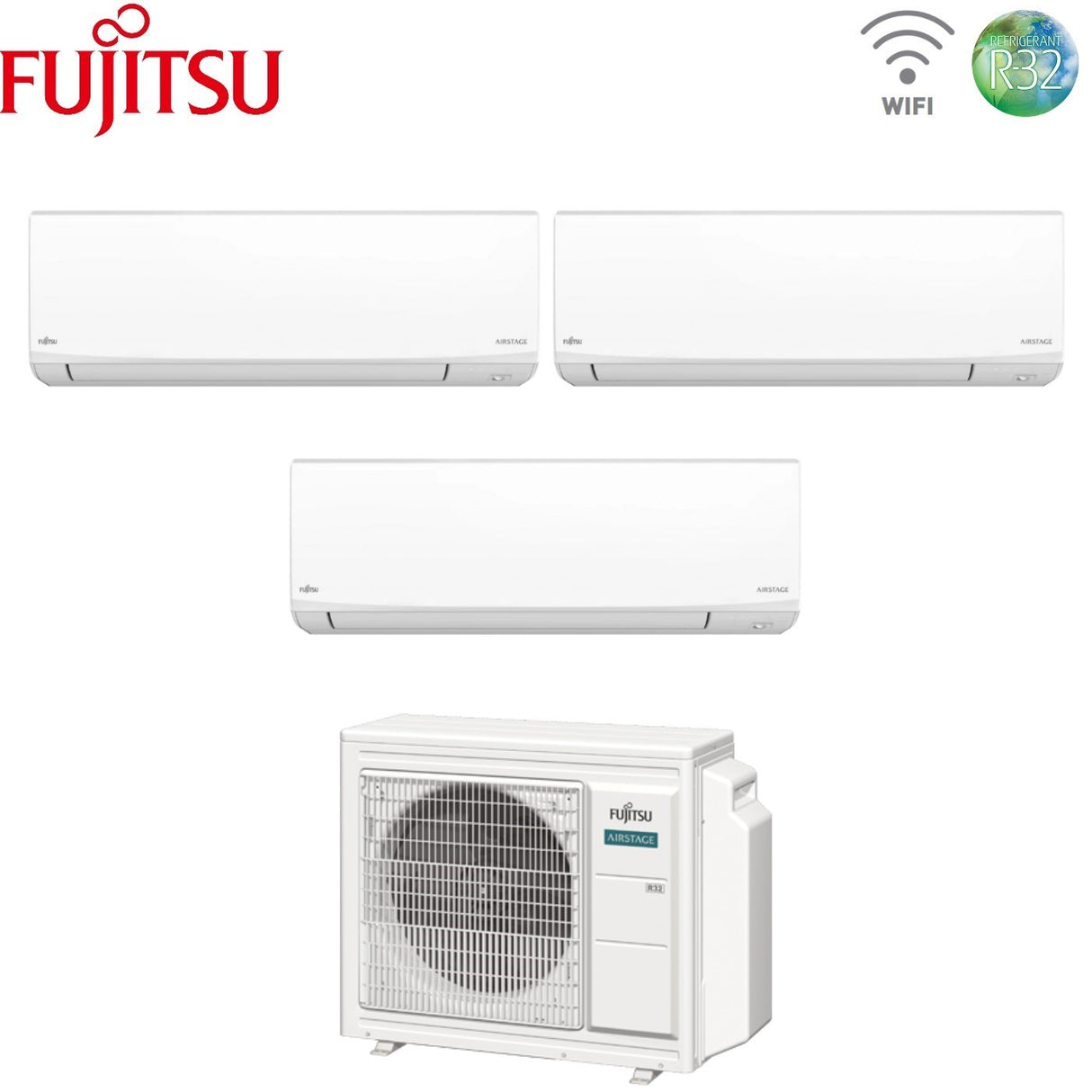 fujitsu condizionatore trial split fujitsu kj white 7712 con aoeg18kbca3 r 32 wi fi integrato