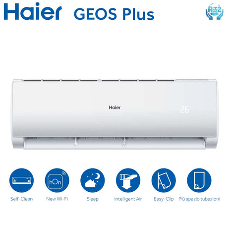 haier area occasione climatizzatore condizionatore haier dual split inverter serie geos plus 99 con 2u50meffra r 32 wi fi integrato 90009000
