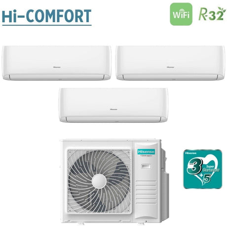 hisense climatizzatore condizionatore hisense trial split inverter serie hi comfort 9912 con 4amw105u4raa r 32 wi fi integrato 9000900012000