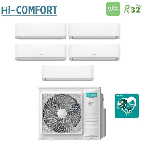 hisense condizionatore hisense penta split hi comfort 77799 con 5amw105u4rqc r 32 wi fi integrato