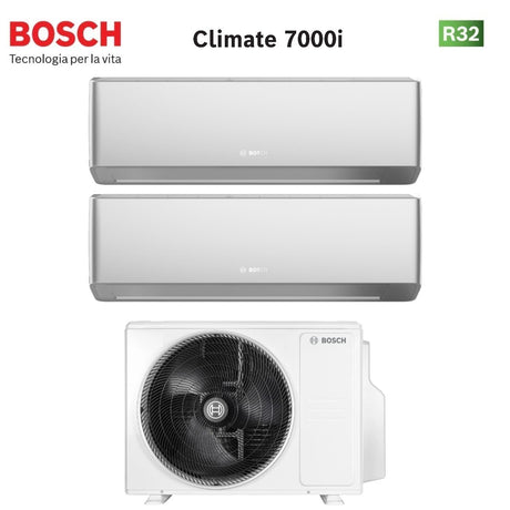 junkers bosch condizionatore dual split bosch climate 7000i silver 99 con 5000m 532 e r 32 wi fi integrato