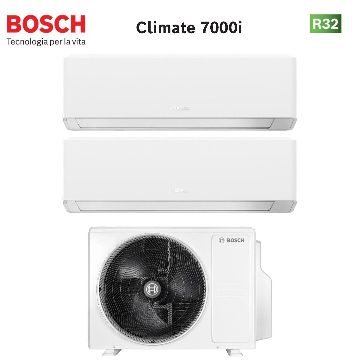 junkers bosch condizionatore dual split bosch climate 7000i white 77 con 5000m 412 e r 32 wi fi integrato