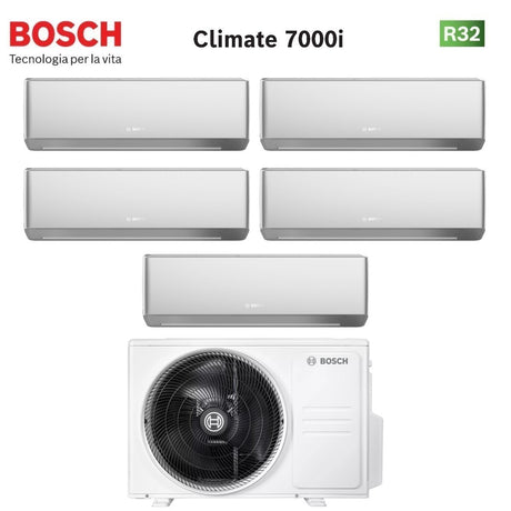 junkers bosch condizionatore penta split bosch climate 7000i silver 9991212 con 5000m 1054 e r 32 wi fi integrato