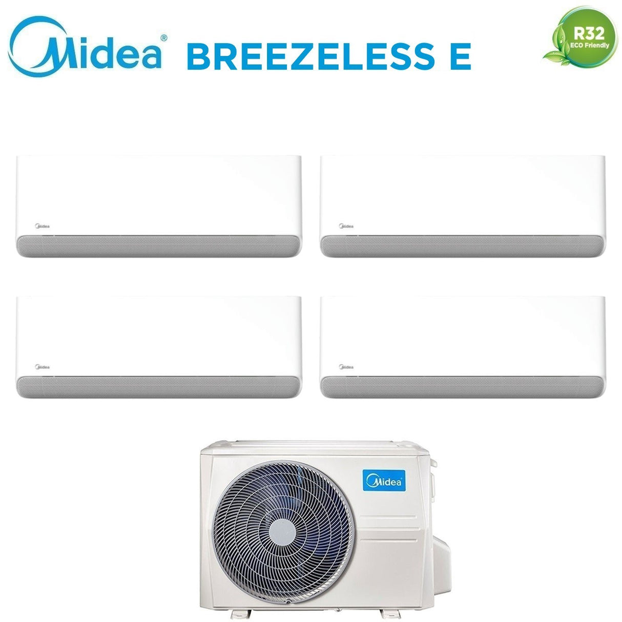 midea condizionatore quadri split midea breezeless e 9999 con m4oe 28hfn8 q r 32 wi fi integrato