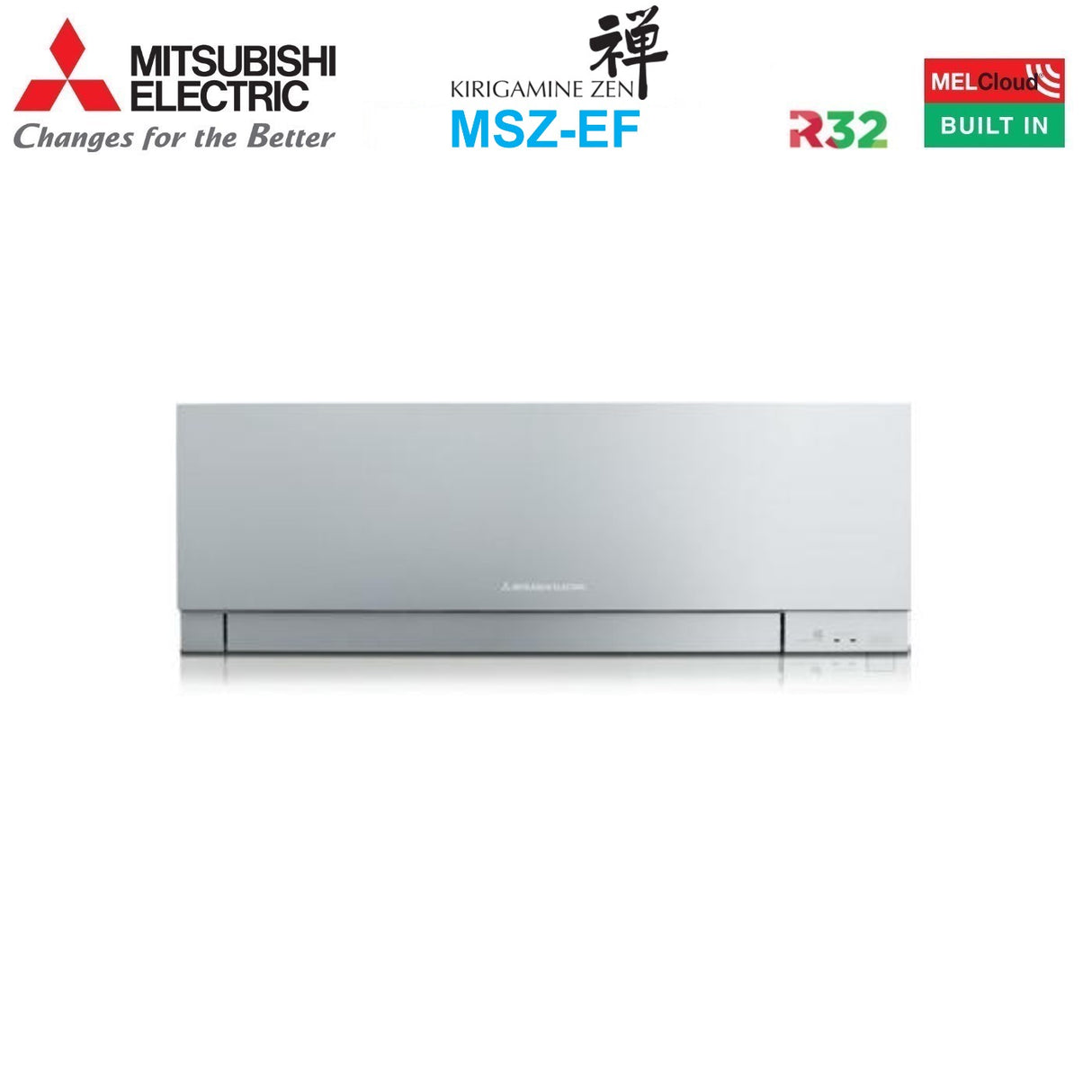 mitsubishi electric unita interna a parete mitsubishi electric kirigamine zen silver 18000 btu msz ef50vgks r 32 wi fi integrato ean 8851492797112