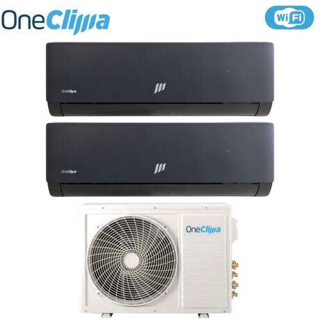 oneclima condizionatore dual split oneclima prime black 1818 con mlt27x3y24 r 32 wi fi integrato