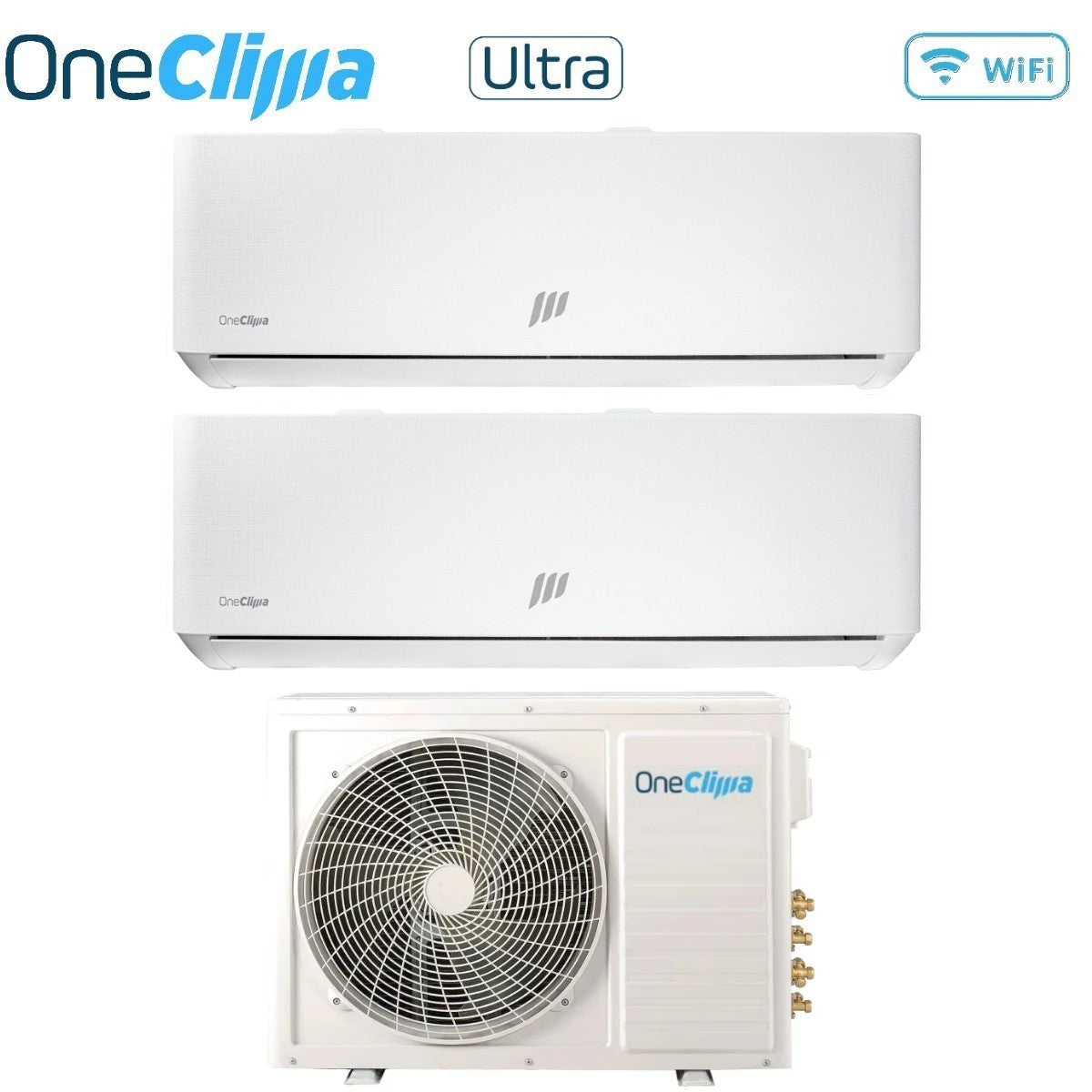 oneclima condizionatore dual split oneclima ultra 99 con mlt14x2y24 r 32 wi fi integrato pannello telato