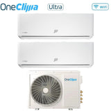 oneclima condizionatore dual split oneclima ultra 99 con mlt14x2y24 r 32 wi fi integrato pannello telato