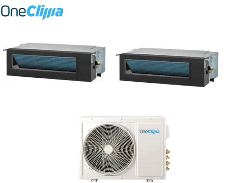 oneclima condizionatore oneclima dual split canalizzato 1212 con mlt27x3y24 r 32 wi fi optional con telecomando di serie incluso