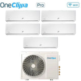 oneclima condizionatore penta split oneclima ultra 912121212 con mlt42x5y24 r 32 wi fi integrato pannello telato