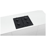 piano gas pgp6b6b80 60cm 4f nero