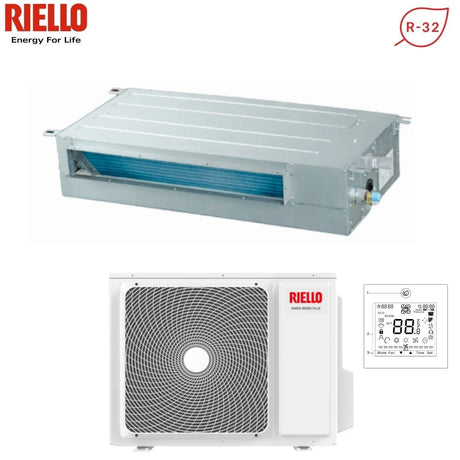 riello condizionatore canalizzato riello 12000 btu amd 35 pai 20216030 r 32 con comando a filo di serie