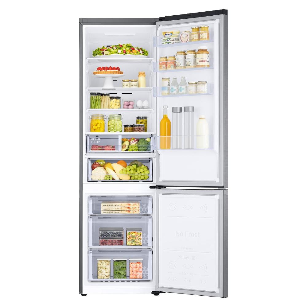 samsung frigorifero combinato samsung rb38c607as9 ef ecoflex ai air space 387 litri classe a a203xl595xp658 smartthings bixby alexa total no frost silver ean 8806095078113