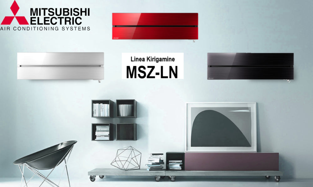 unita interna a parete mitsubishi electric inverter serie kirigamine style 12000 btu msz ln35vgb colore black nero