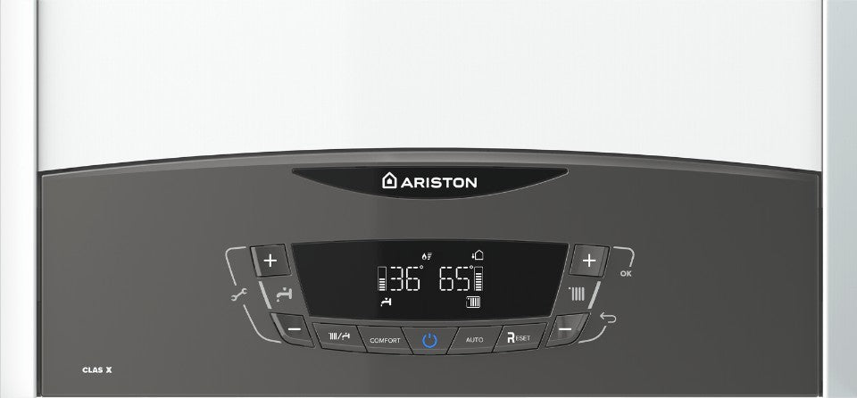caldaia a gas ariston clas one 24 eu a condensazione completa di kit scarico fumi metano erp
