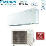 climatizzatore condizionatore daikin bluevolution inverter serie emura white 12000 btu ftxj35aw r 32 wi fi integrato classe a___ garanzia italiana novita