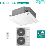 climatizzatore condizionatore hisense inverter a cassetta serie turbo 42000 btu auc125ur4rkc8 _ auw125u6rn8 r 32 wi fi optional con telecomando e pannello incluso