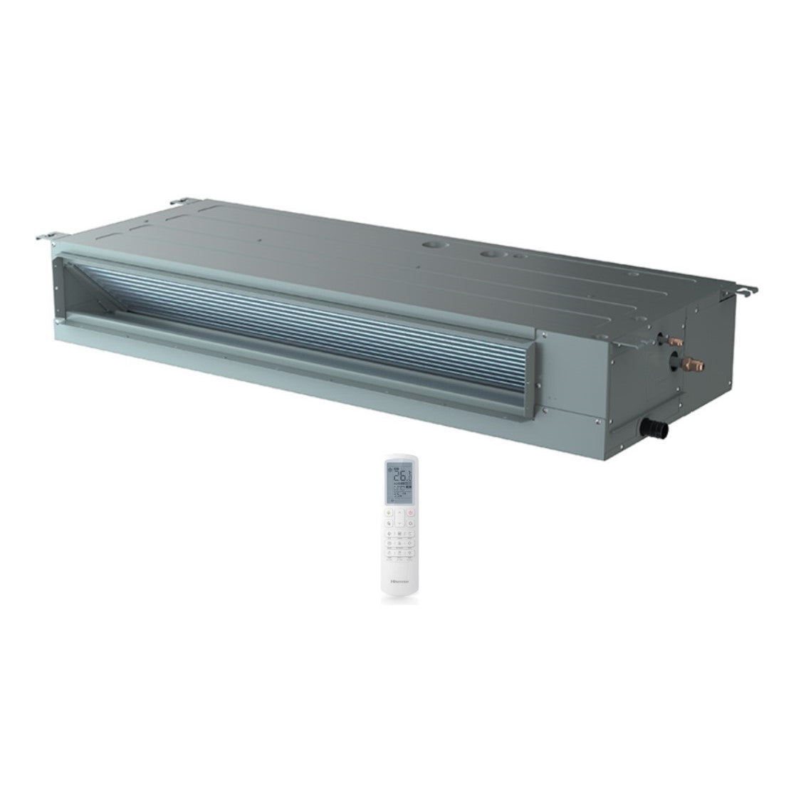 climatizzatore condizionatore hisense quadri split inverter canalizzato canalizzabile 9_9_9_18 con 4amw105u4raa r 32 wi fi optional 9000_9000_9000_18000 con telecomando di serie e cablato incluso novita